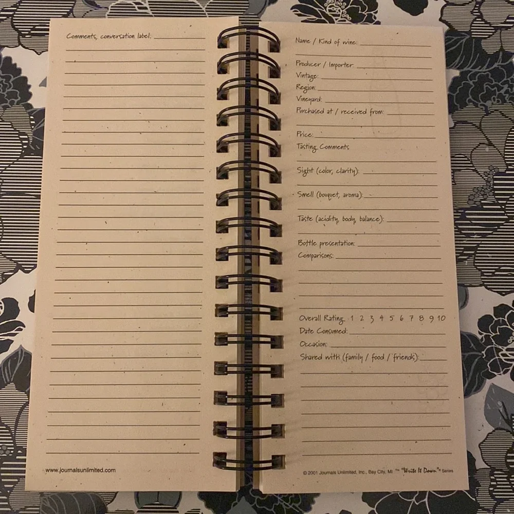 Journals Unlimited Wine Journal